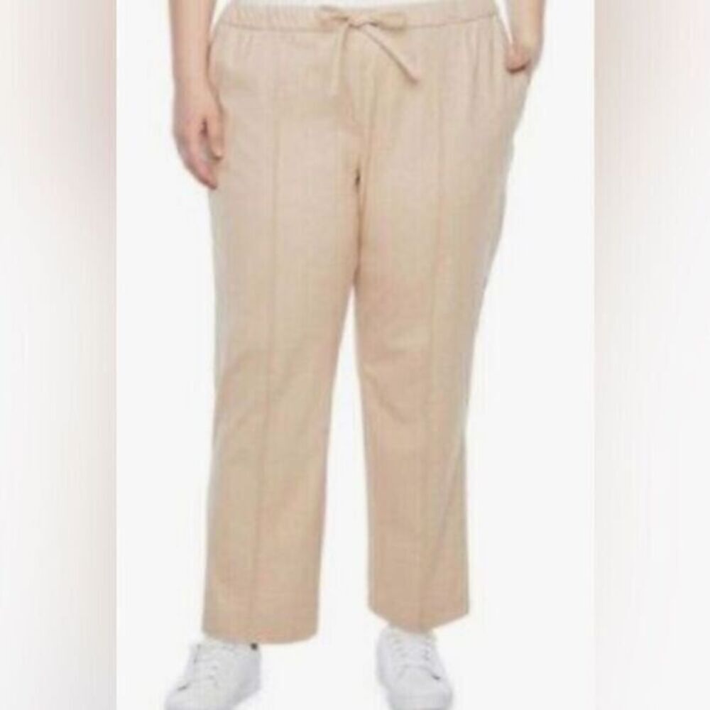 NWT Worthington Plus Size Cream Ultra Stretch Ponte Pull On Casual Pants Size 2X